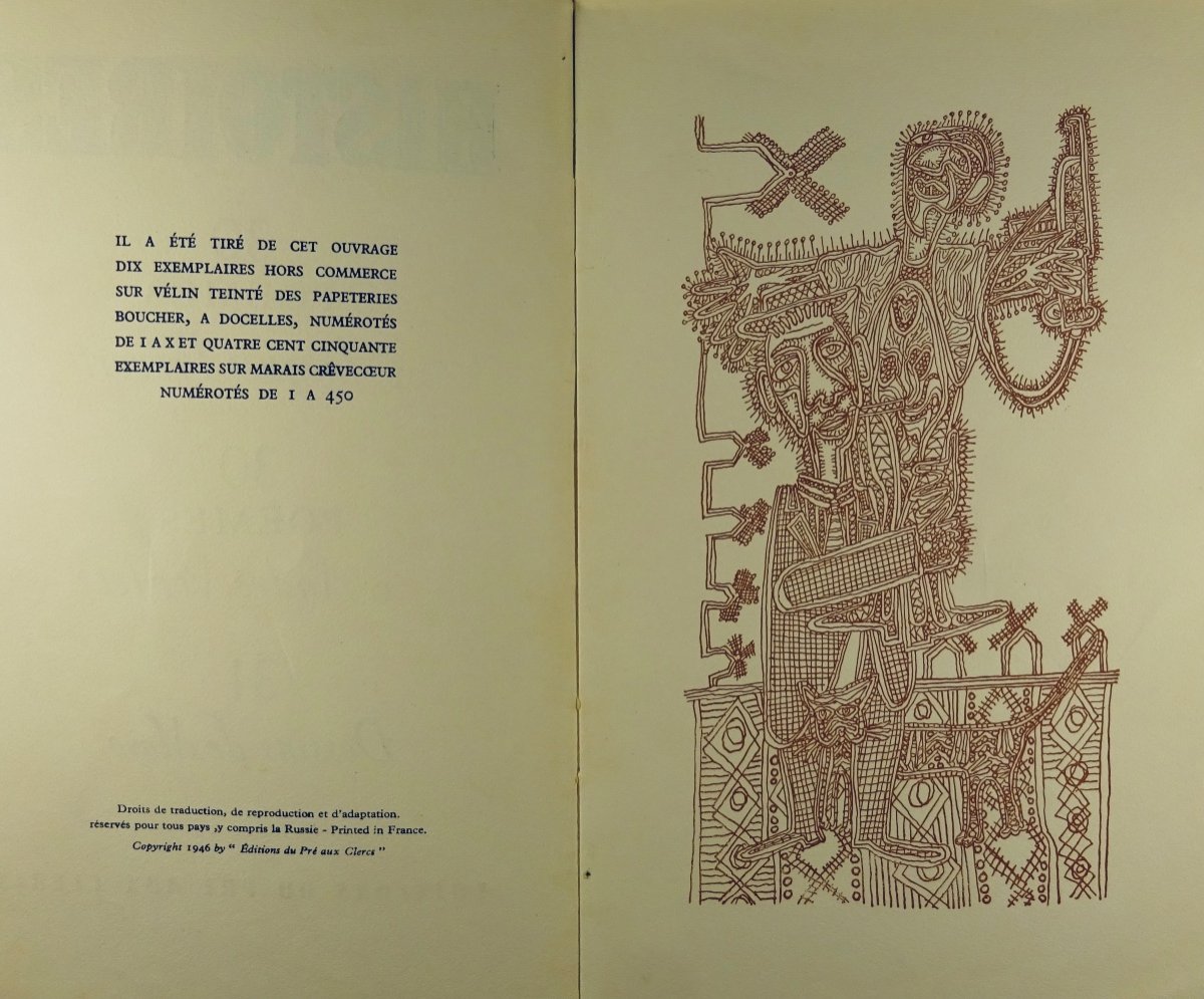 Prévert, Verdet And Mayo - Stories. Editions Du Pré Aux Clercs, 1946.-photo-3