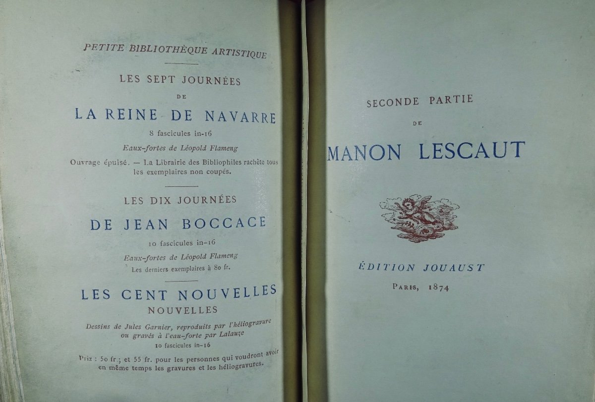 PRÉVOST - Histoire De Manon Lescaut Et Du Chevalier Des Grieux. Librairie Des Bibliophiles 1884-photo-4