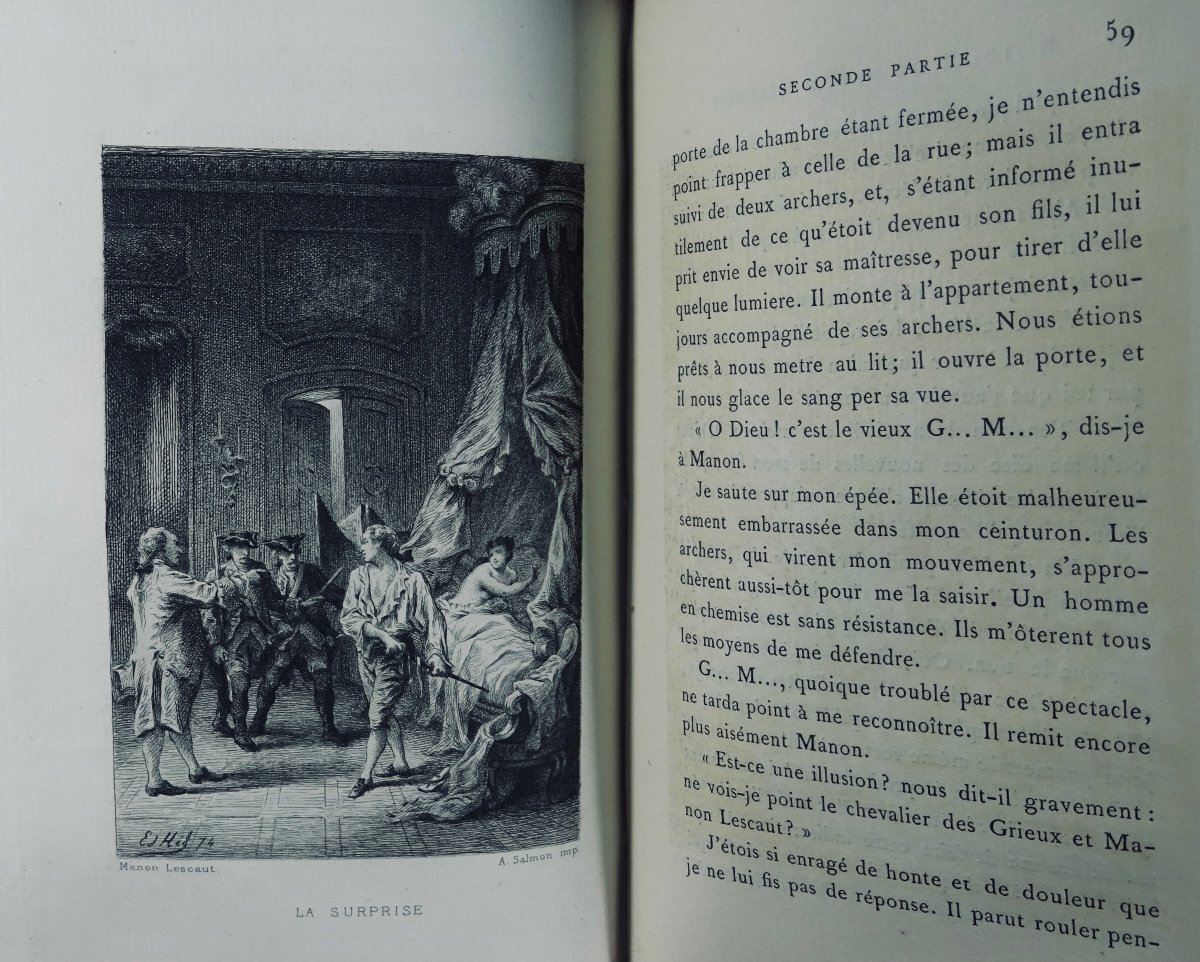 PRÉVOST - Histoire De Manon Lescaut Et Du Chevalier Des Grieux. Librairie Des Bibliophiles 1884-photo-6