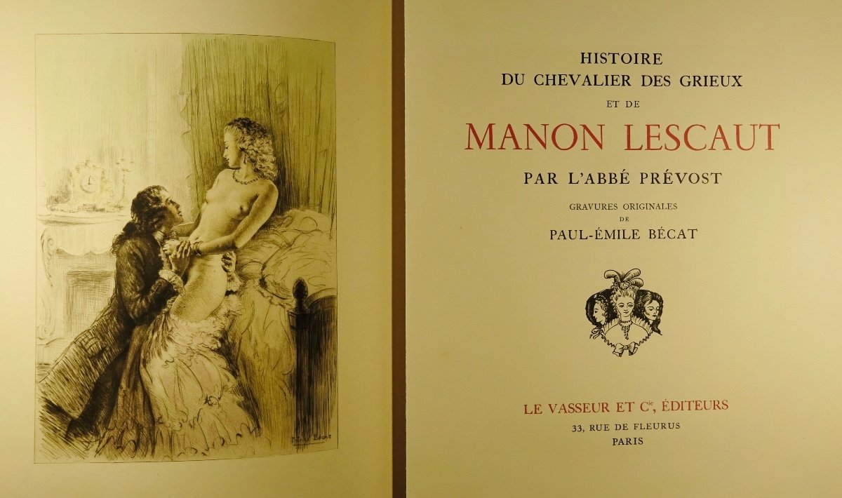 Prévost History Of The Chevalier Des Grieux And Manon Lescaut. Le Vasseur, Illustrated By Bécat.-photo-4