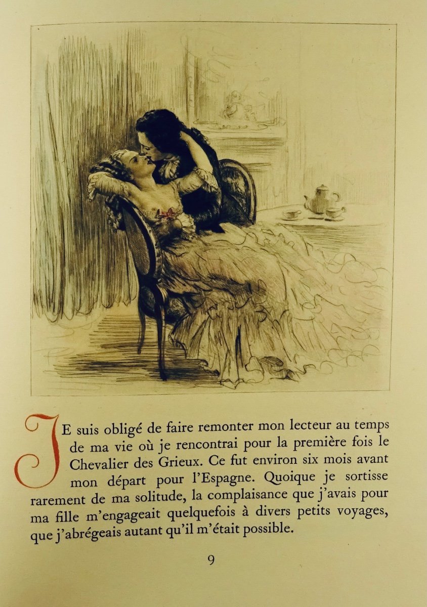 Prévost History Of The Chevalier Des Grieux And Manon Lescaut. Le Vasseur, Illustrated By Bécat.-photo-1