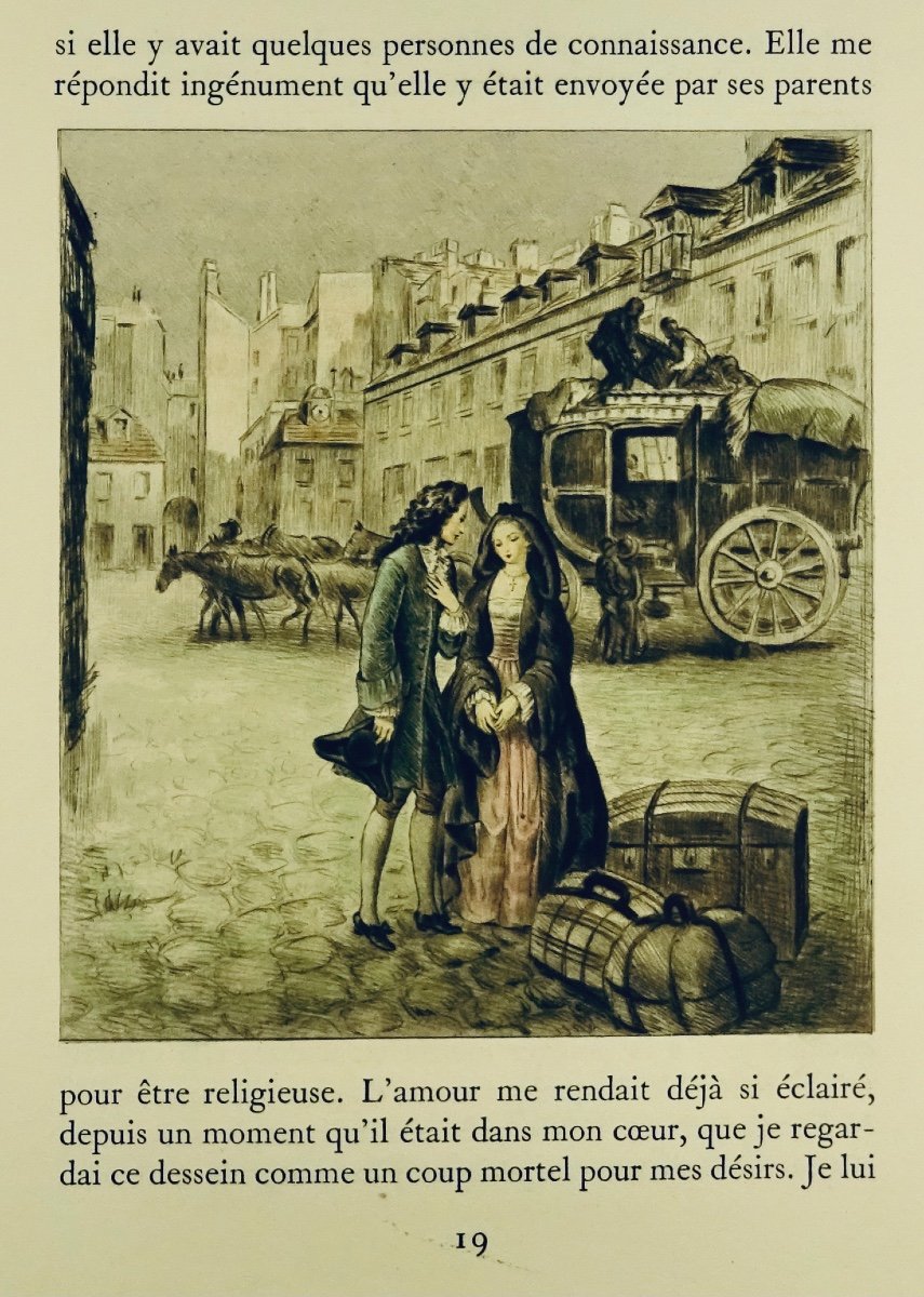 Prévost History Of The Chevalier Des Grieux And Manon Lescaut. Le Vasseur, Illustrated By Bécat.-photo-2