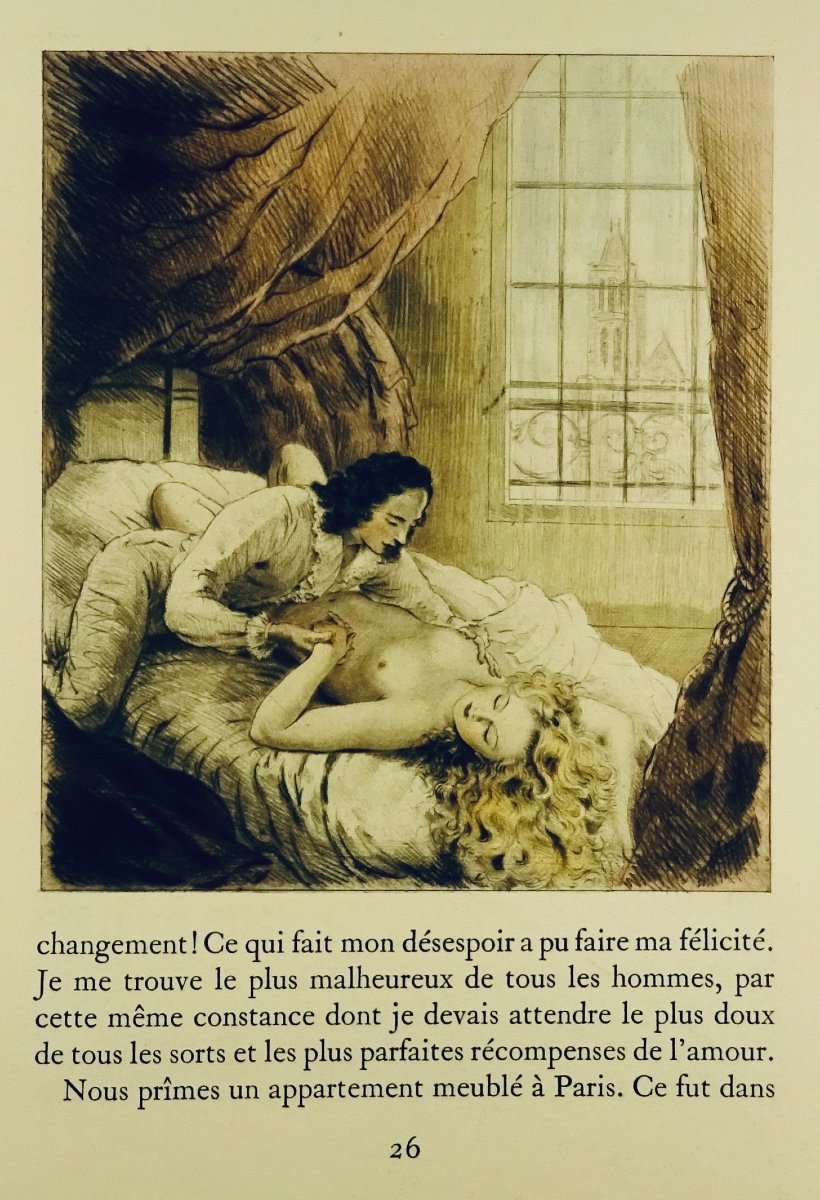 Prévost History Of The Chevalier Des Grieux And Manon Lescaut. Le Vasseur, Illustrated By Bécat.-photo-3