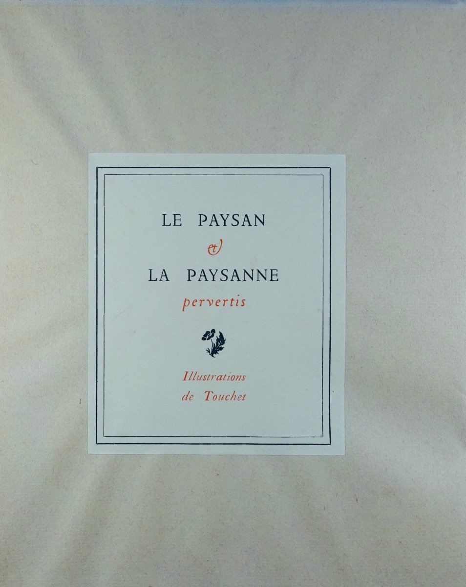 RESTIF DE LA BRETONNE - Le Paysan et la paysanne pervertis.  Moufflon. Illustré par TOUCHET.-photo-4