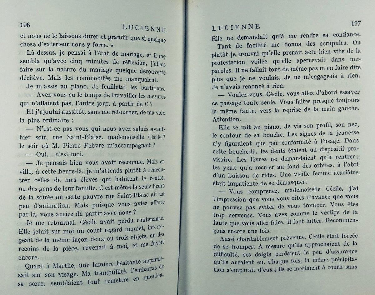 Romains (jules) - Lucienne. Paris, Gallimard, 1922. Original Edition.-photo-3
