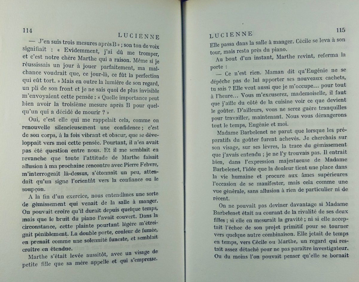 Romains (jules) - Lucienne. Paris, Gallimard, 1922. Original Edition.-photo-6