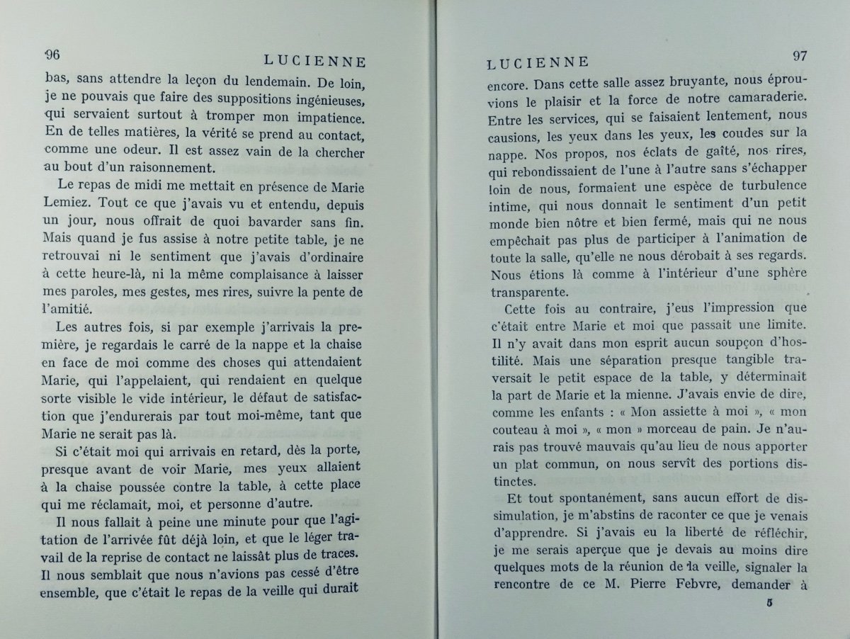 Romains (jules) - Lucienne. Paris, Gallimard, 1922. Original Edition.-photo-7
