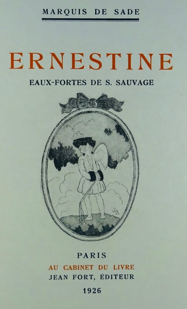 SADE (D.A.F.) - Ernestine. Au Cabinet du Livre, Jean Fort, 1926. Illustré par Sylvain SAUVAGE.-photo-3