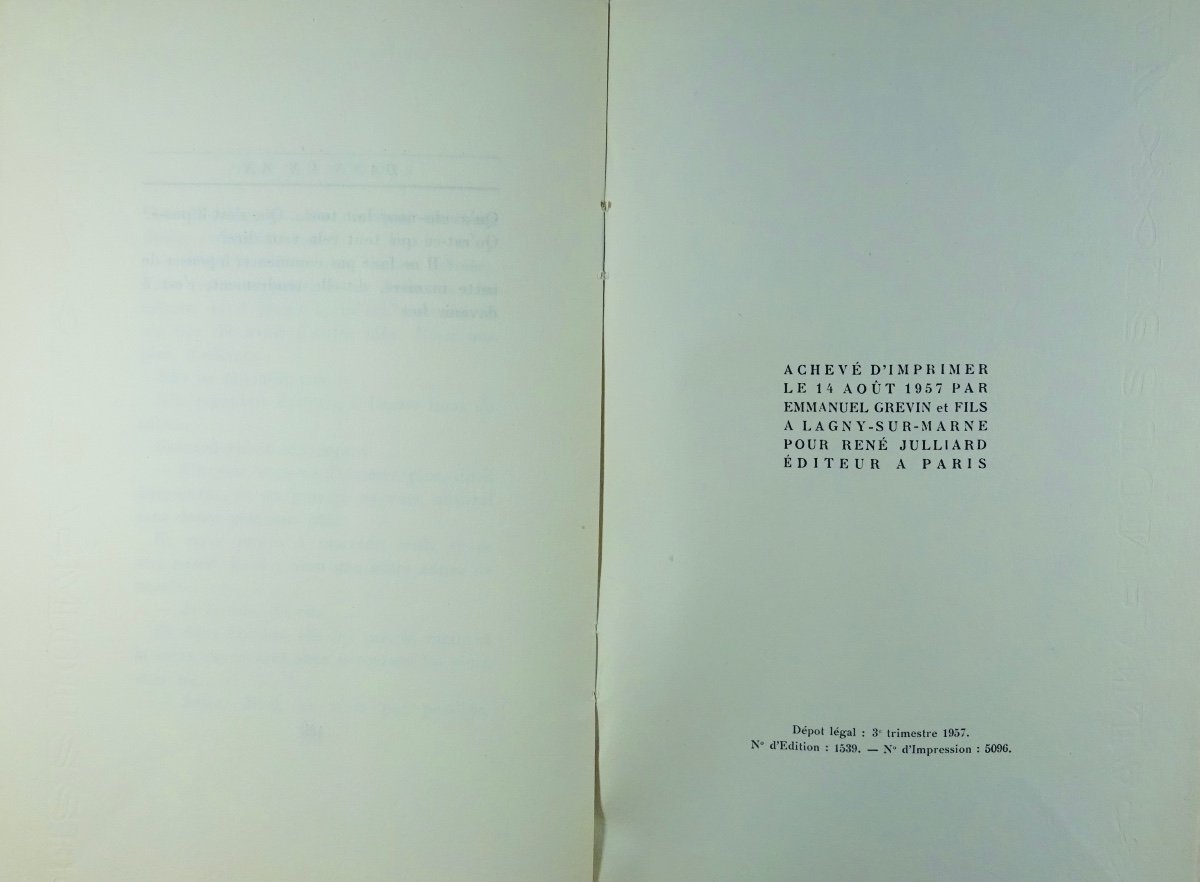 SAGAN (Françoise) - Dans un mois, dans un an, roman. René Julliard, 1957. Édition originale.-photo-3