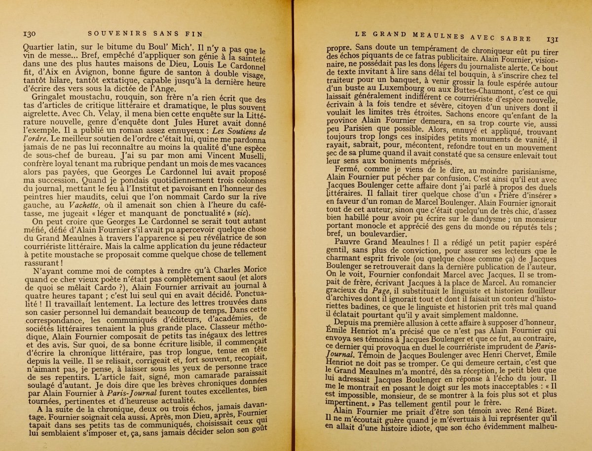 SALMON - Souvenirs sans fin. Deuxième époque (1908-1920). Gallimard, 1956. Envoi de l'auteur.-photo-3