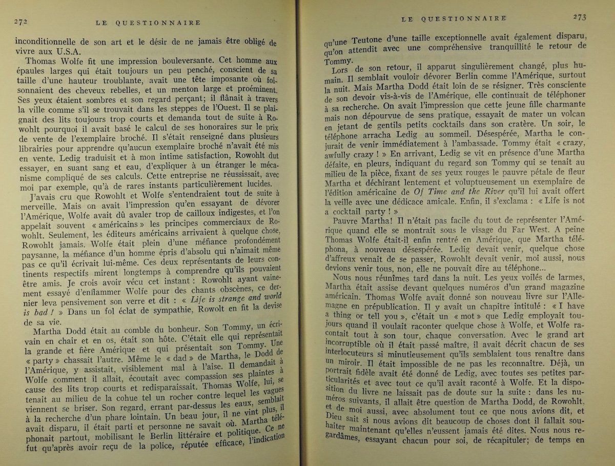 Salomon (ernst Von) - The Questionnaire. Gallimard, 1953. Original Edition In French.-photo-6