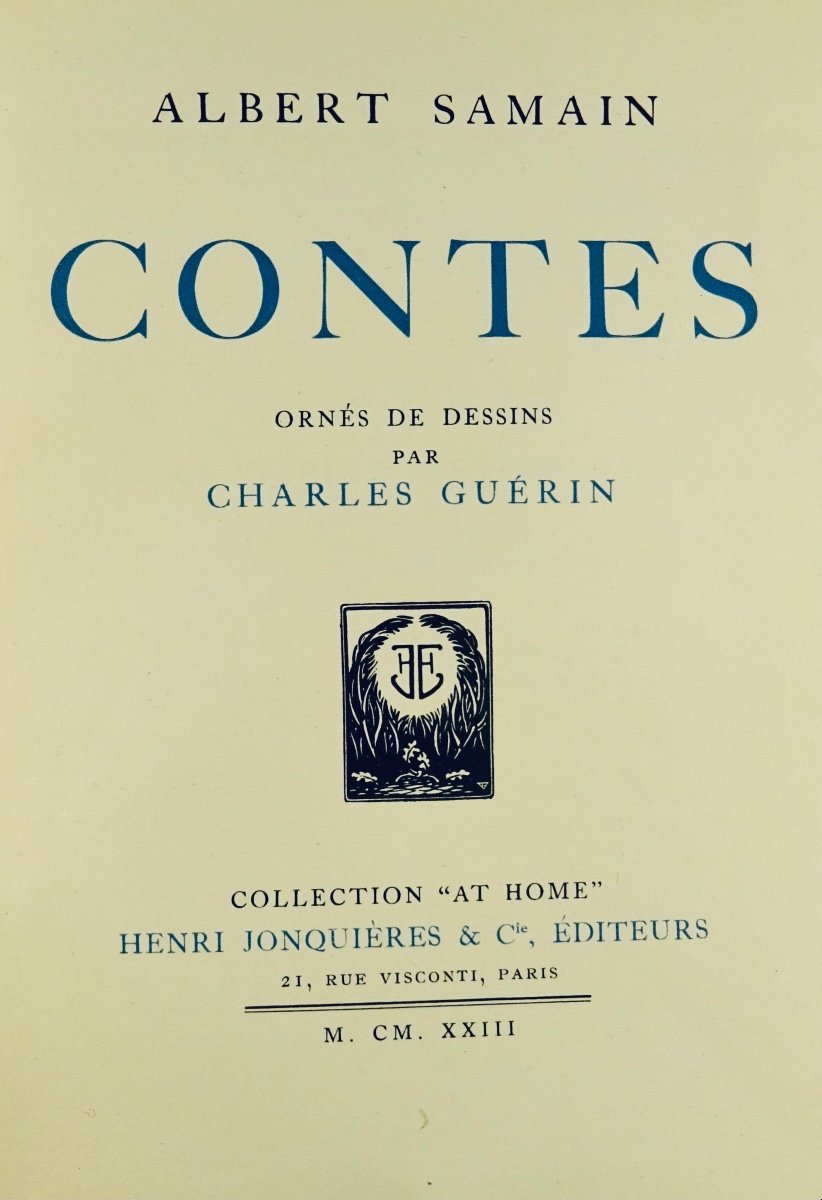 SAMAIN (Albert) - Contes. Jonquières et Cie, 1923, illustré par Charles GUÉRIN.-photo-4