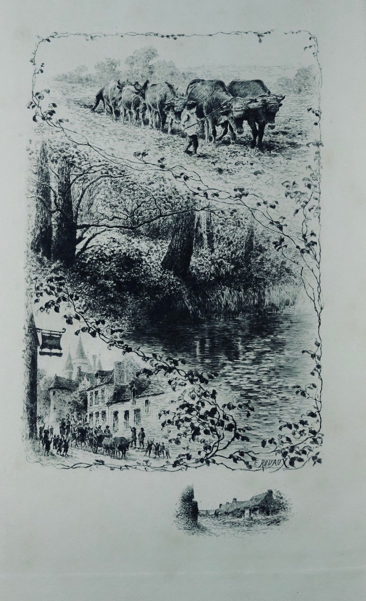 SAND (George) - La mare au diable.  A. Quantin, 1889, illustré  par Edmond RUDAUX.-photo-1