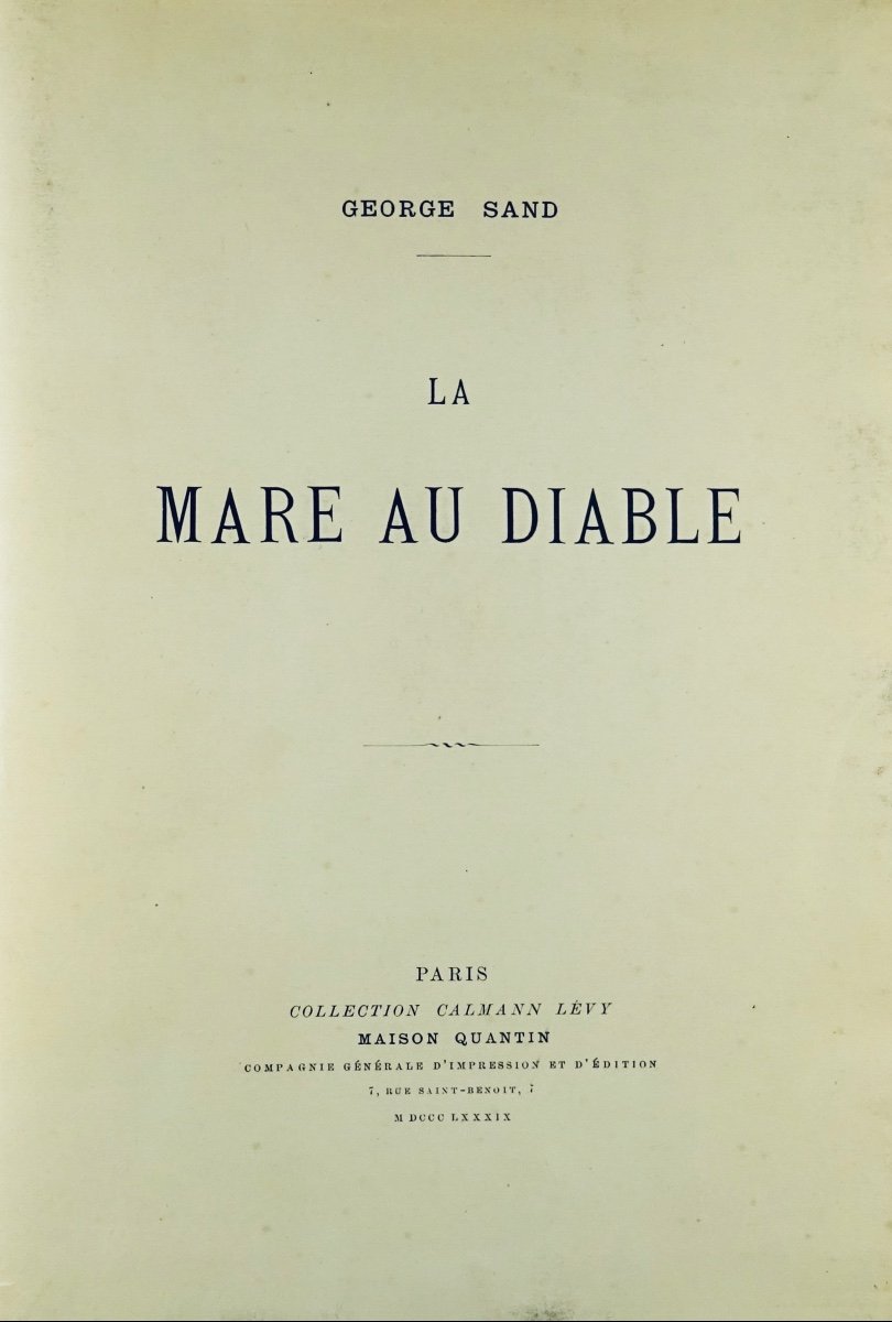 SAND (George) - La mare au diable.  A. Quantin, 1889, illustré  par Edmond RUDAUX.