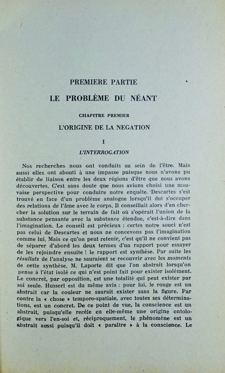 Sartre - Being And Nothingness. Phenomenological Ontology Essay. Gallimard, 1943. 2nd Edition.-photo-7
