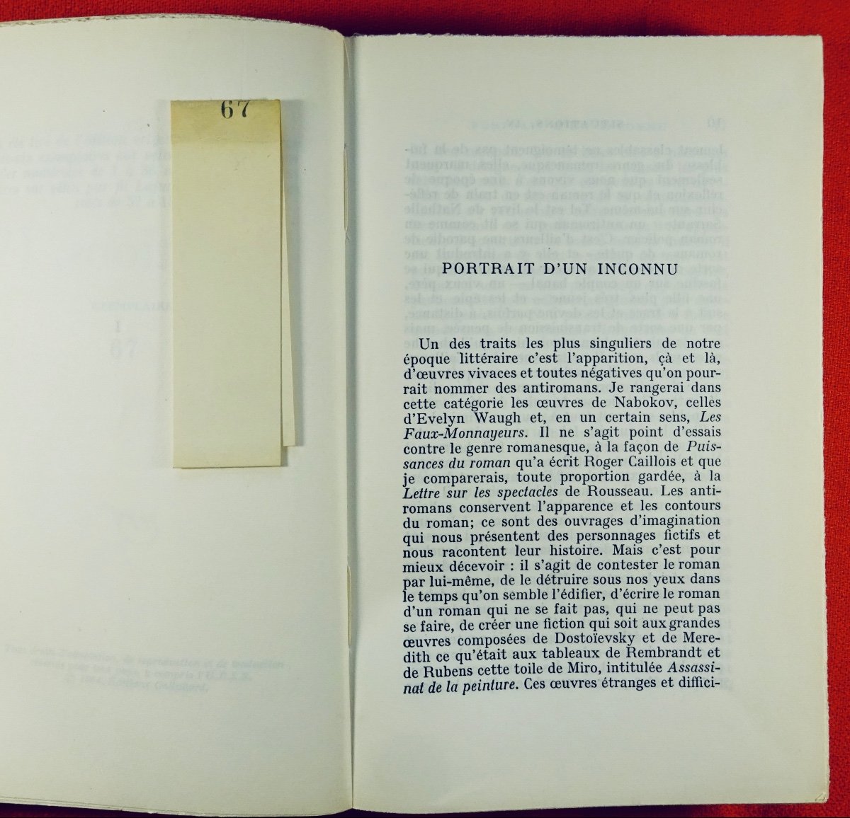 Sartre (jean-paul) - Situations, Iv. Portraits. Gallimard, 1964. First Edition.-photo-4