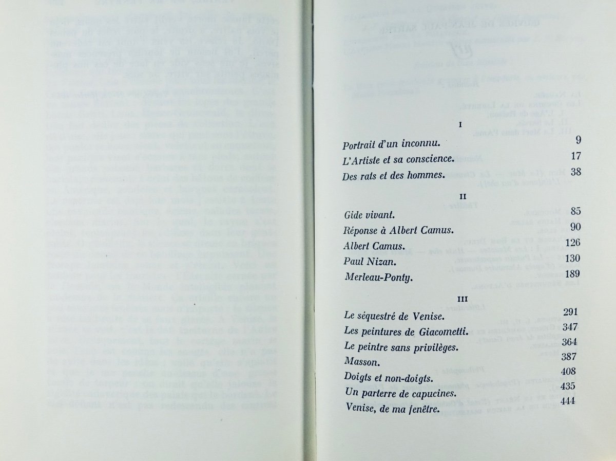 Sartre (jean-paul) - Situations, Iv. Portraits. Gallimard, 1964. First Edition.-photo-8