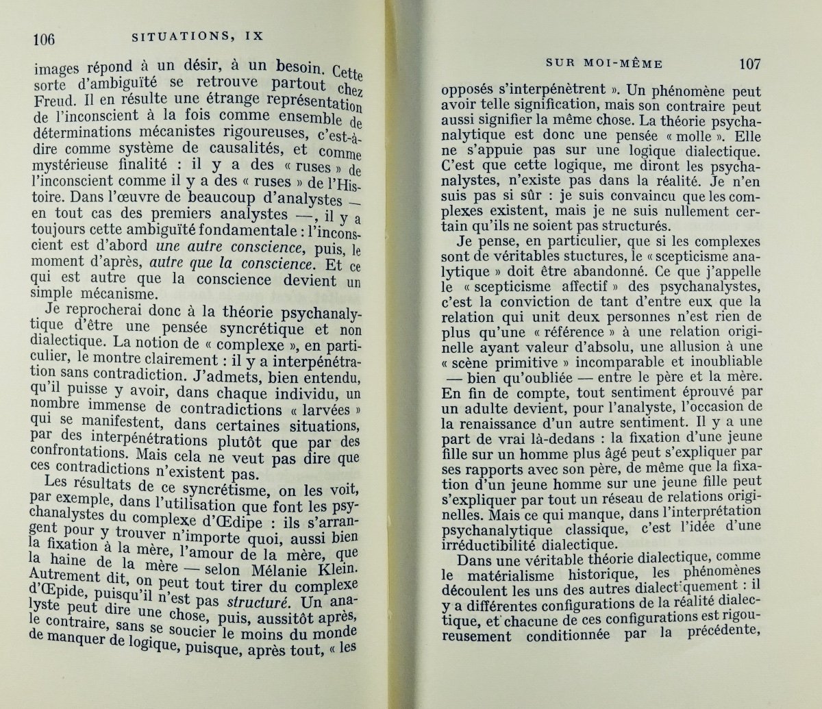 SARTRE (Jean-Paul) - Situations, IX. Mélanges. Gallimard, 1972, édition originale.-photo-2