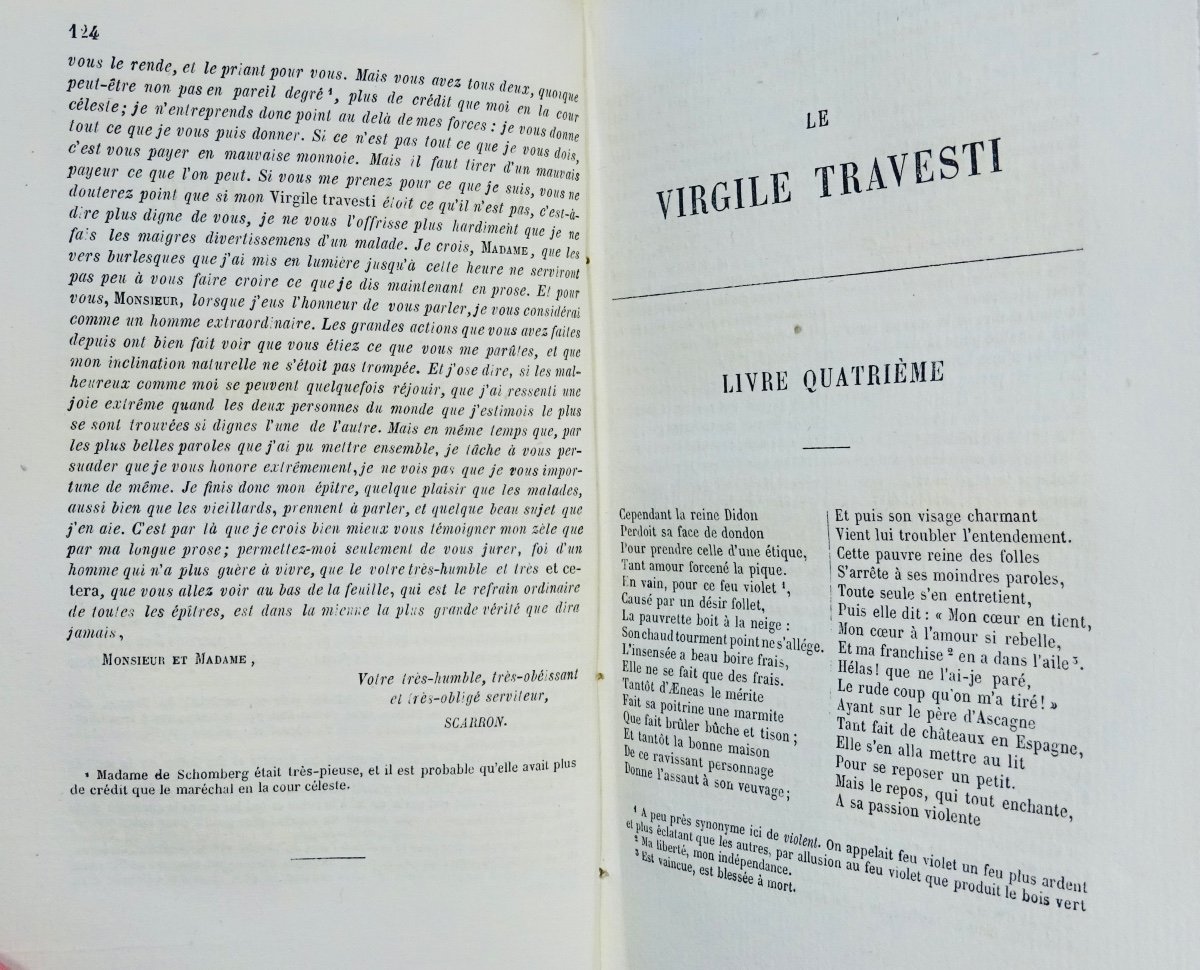 SCARRON (Paul) - Le Virgile travesti en vers burlesques. Adolphe Delahays, 1858.-photo-5