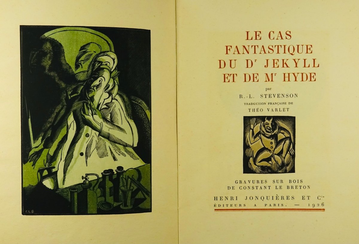 Stevenson The Fantastic Case Of Dr Jekyll And Mr Hyde. Jonquières, 1926, Constant Le Breton.-photo-3