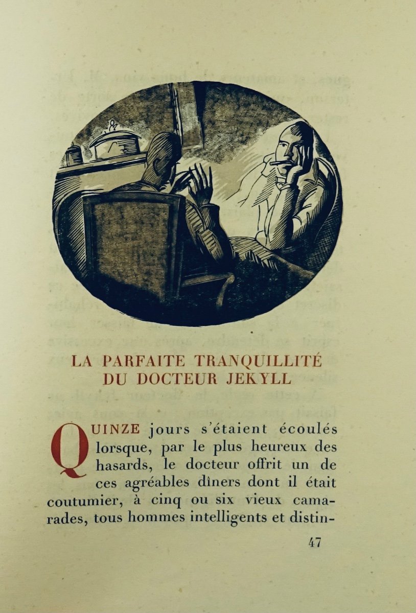 Stevenson The Fantastic Case Of Dr Jekyll And Mr Hyde. Jonquières, 1926, Constant Le Breton.-photo-3