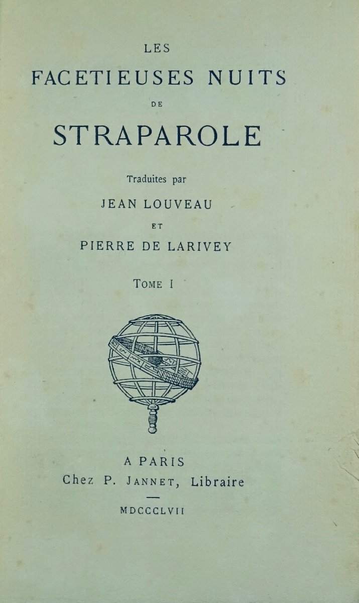 STRAPAROLE - Les Facétieuses nuits de Straparole. Jannet, 1857, cartonnage d'éditeur.-photo-4