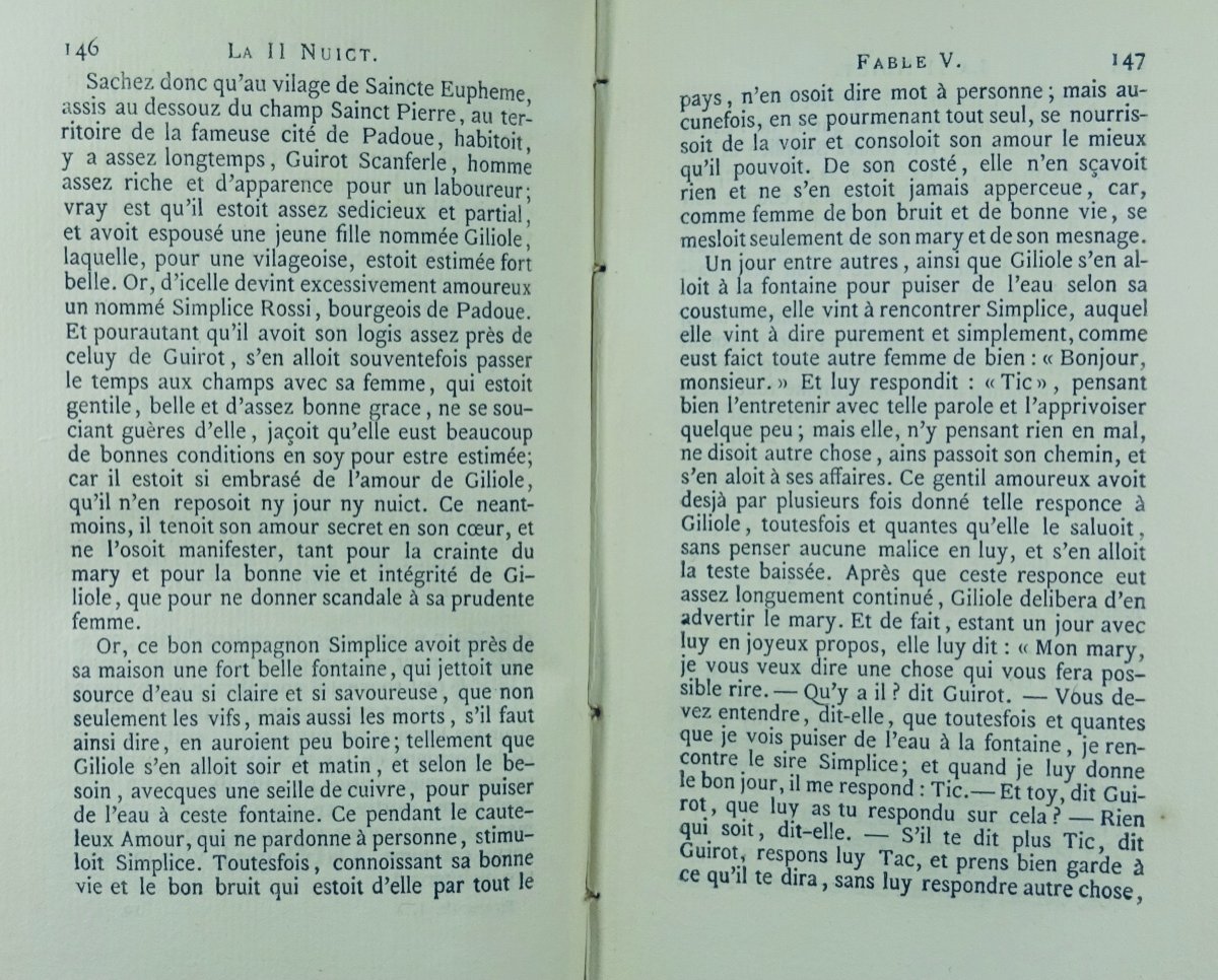 STRAPAROLE - Les Facétieuses nuits de Straparole. Jannet, 1857, cartonnage d'éditeur.-photo-4