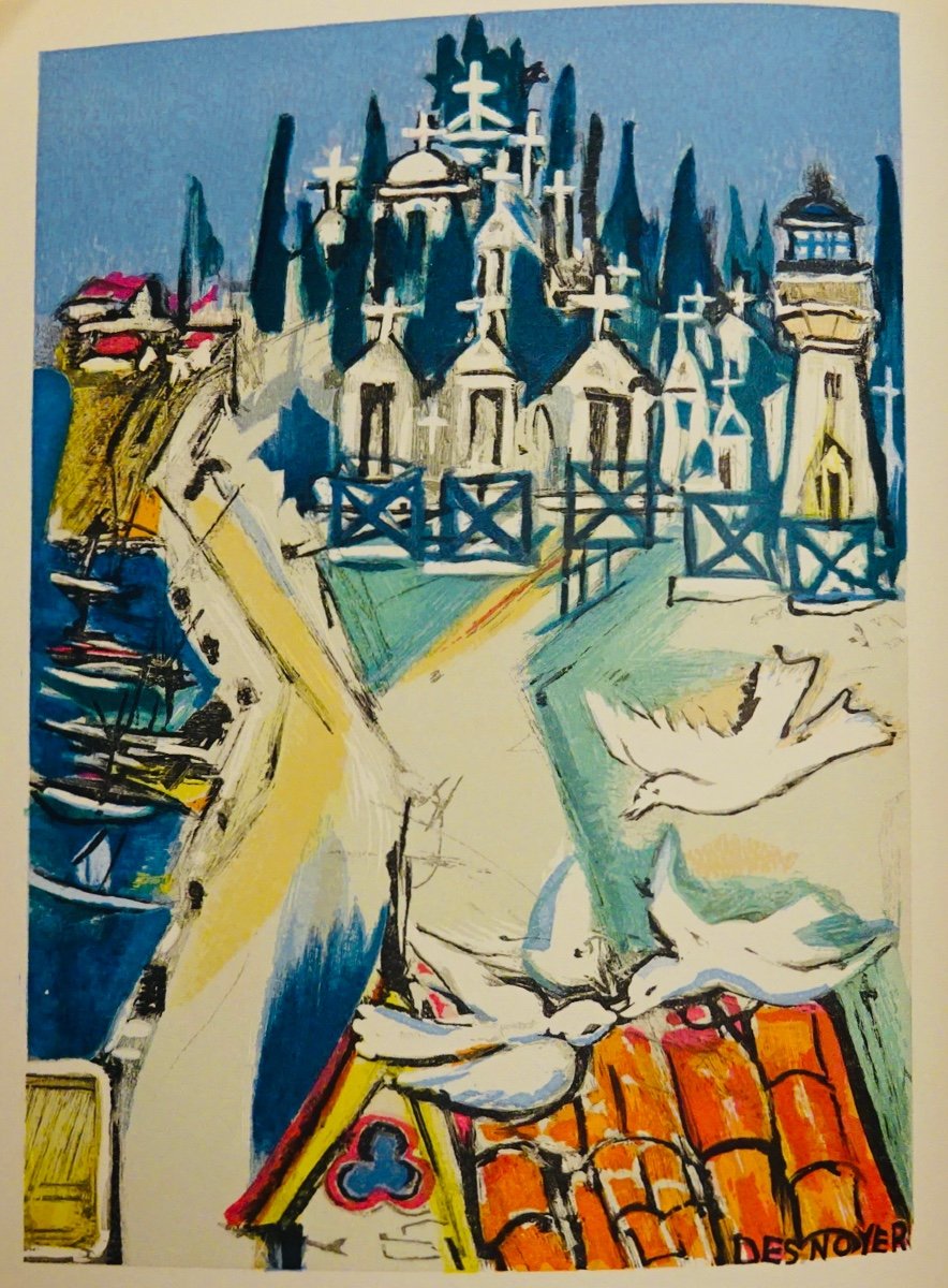 THUILE (Jean) - Cimetière-marin commémoration. Librairie Blaizot, 1948, illustré par DENOYER.-photo-4