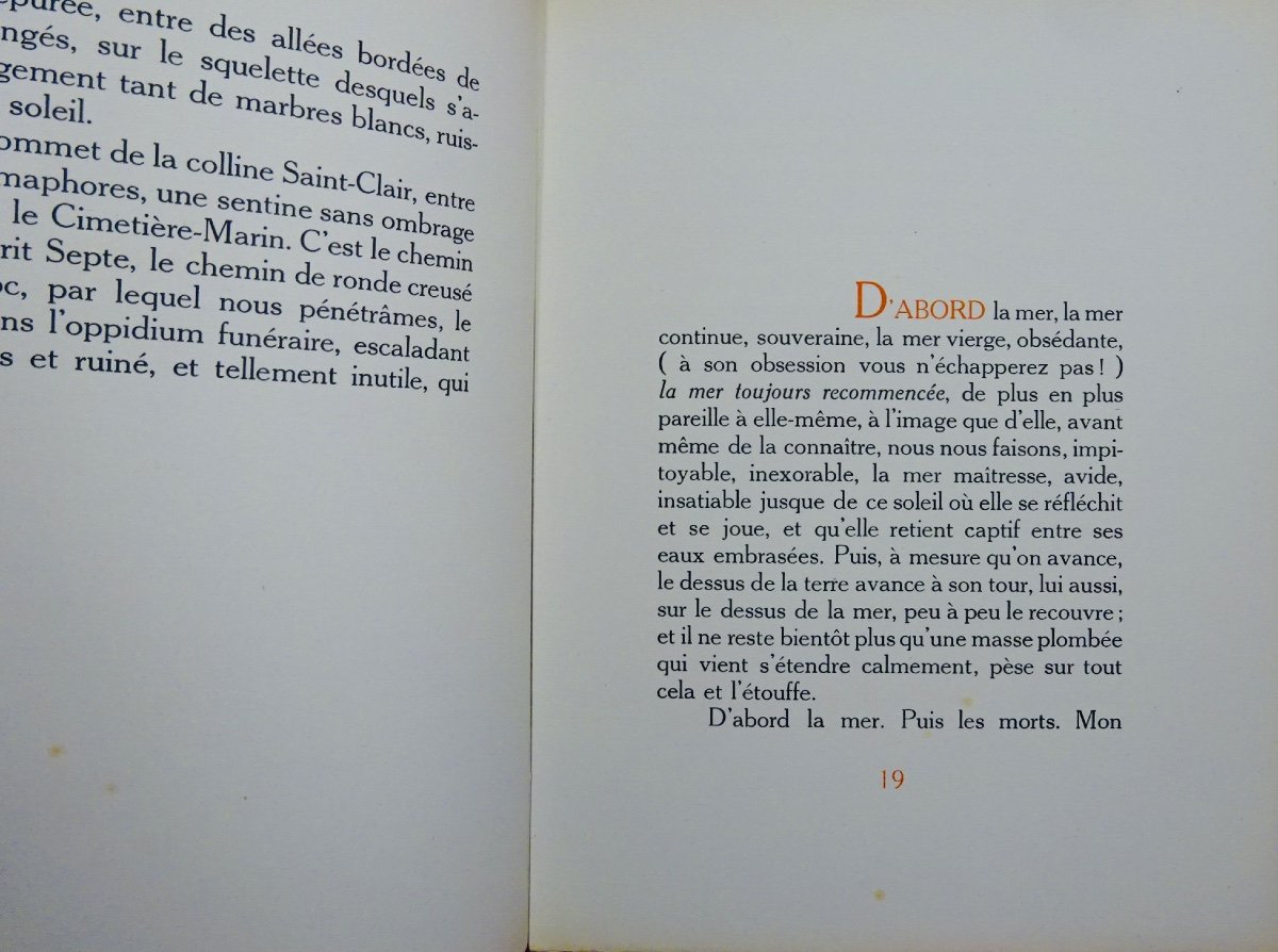 THUILE (Jean) - Cimetière-marin commémoration. Librairie Blaizot, 1948, illustré par DENOYER.-photo-4