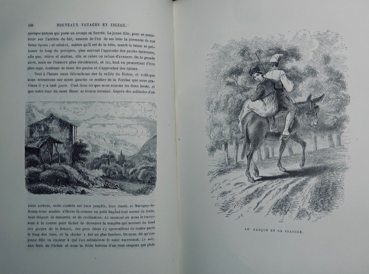 TOPFFER (Rodolphe) - Nouveaux voyages en zigzag.  Garnier Frères, 1886, illustré par l'auteur.-photo-5