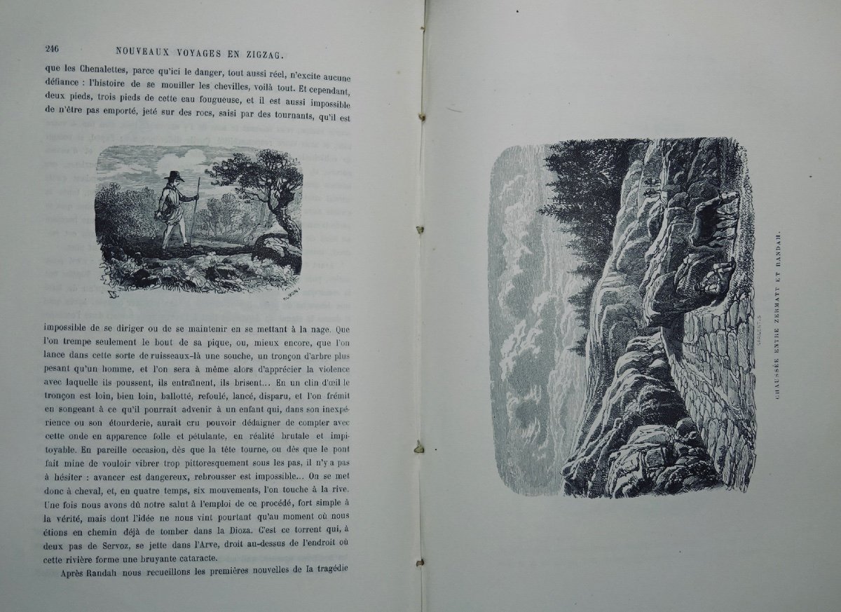 TOPFFER (Rodolphe) - Nouveaux voyages en zigzag.  Garnier Frères, 1886, illustré par l'auteur.-photo-6