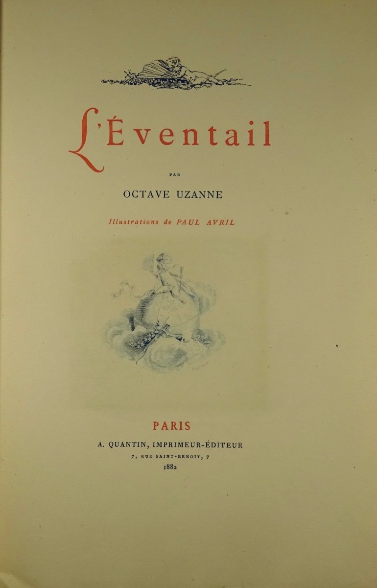 Uzanne (octave) - The Fan. A. Quantin, 1882. Typefaces By The Author.-photo-2