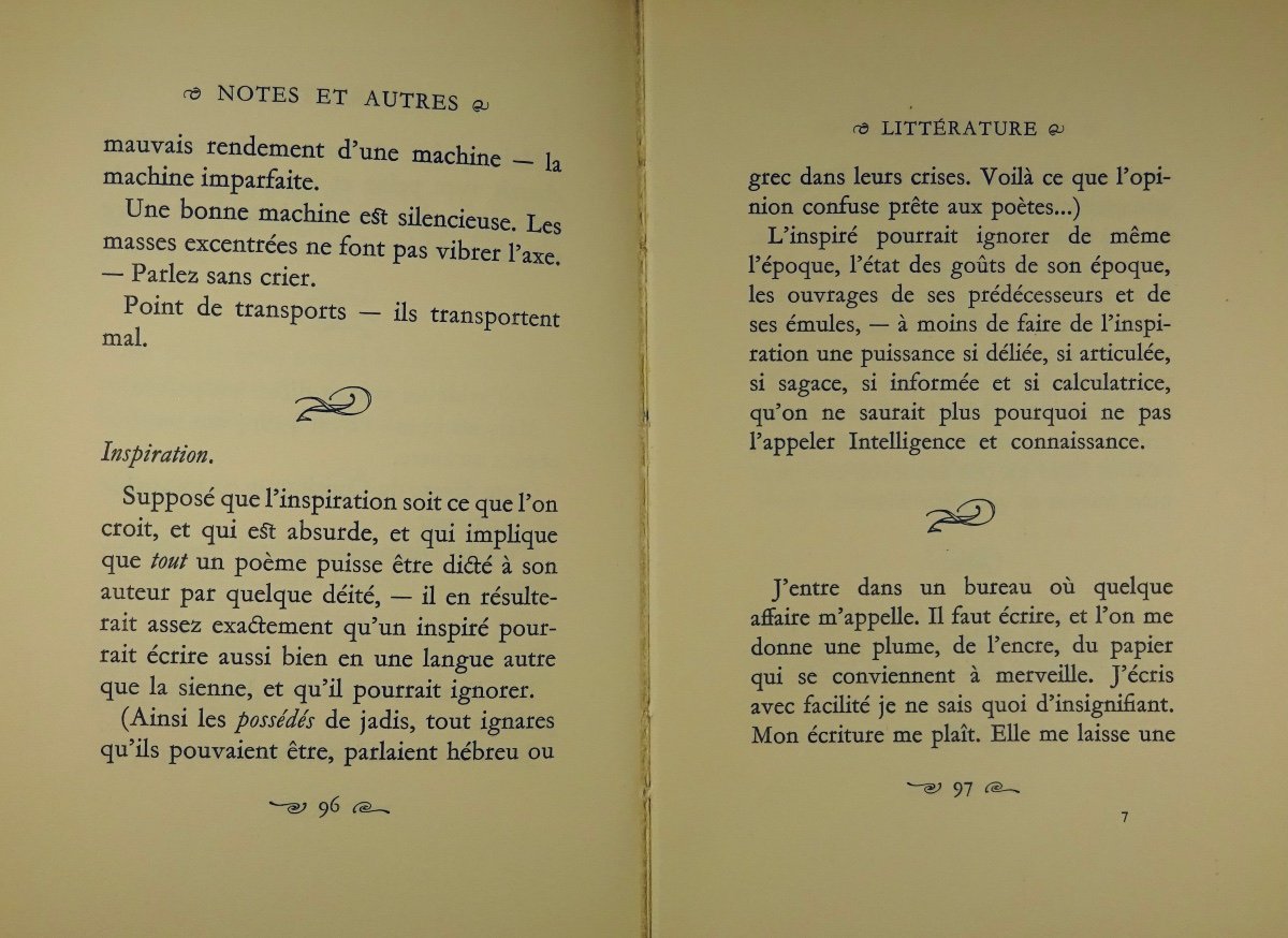 Valéry (paul) - Rhumbs (notes And Others). Bibliophile Doctors, 1930, Frontispiece Of Ouvré.-photo-5