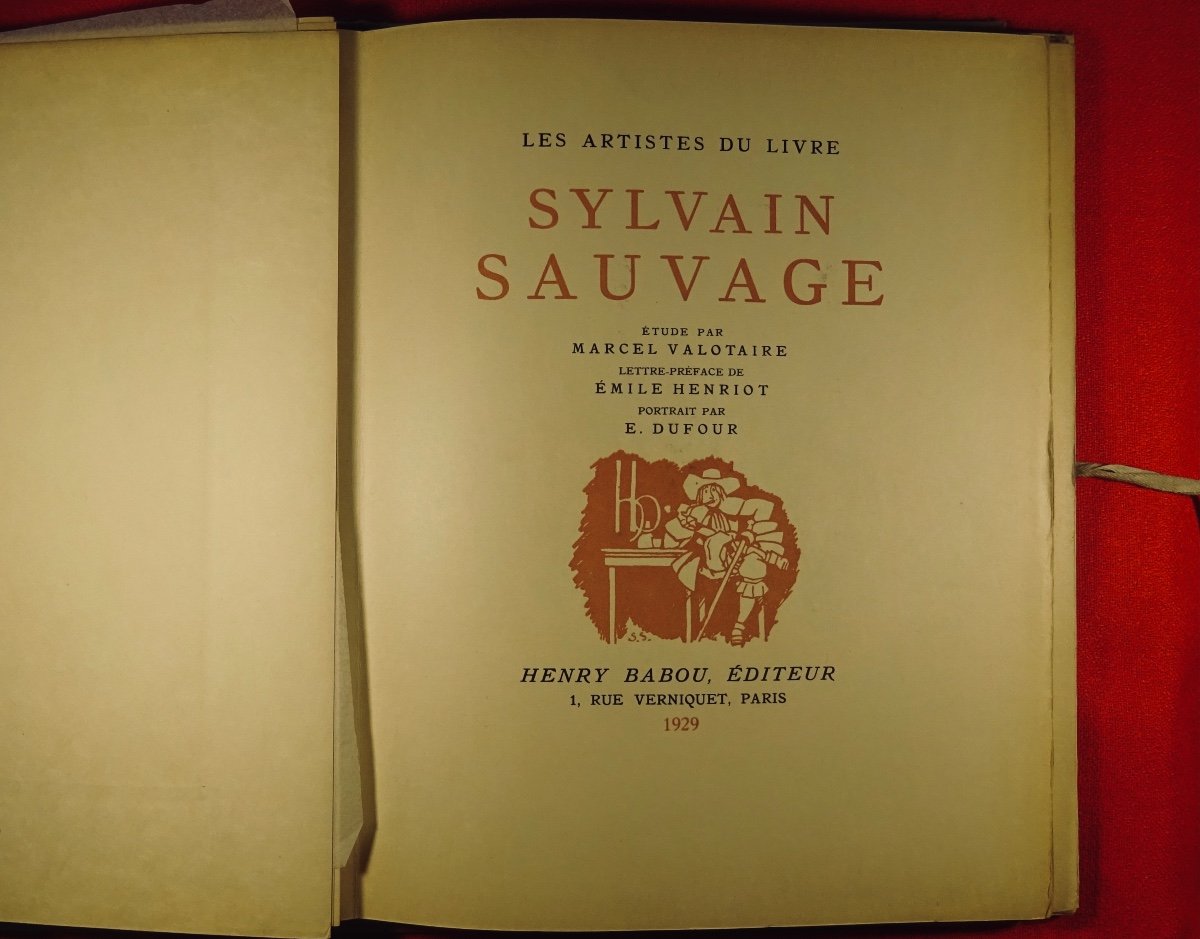 Valotaire (marcel) - Sylvain Sauvage. Henry Babou, 1929, Top Copy.-photo-1