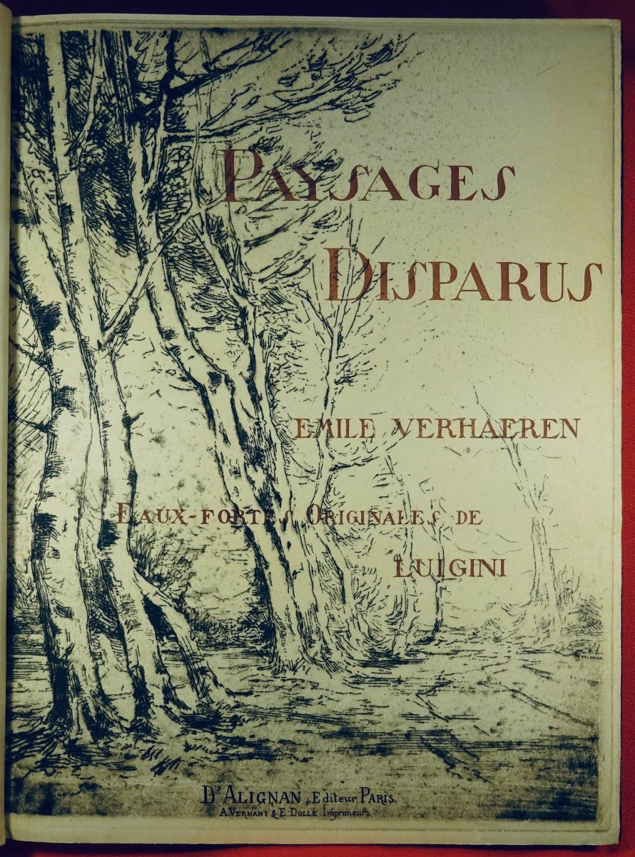 Verhaeren (emile) - Vanished Landscapes. d'Alignan, 1917, Illustrated By Luigini.-photo-4