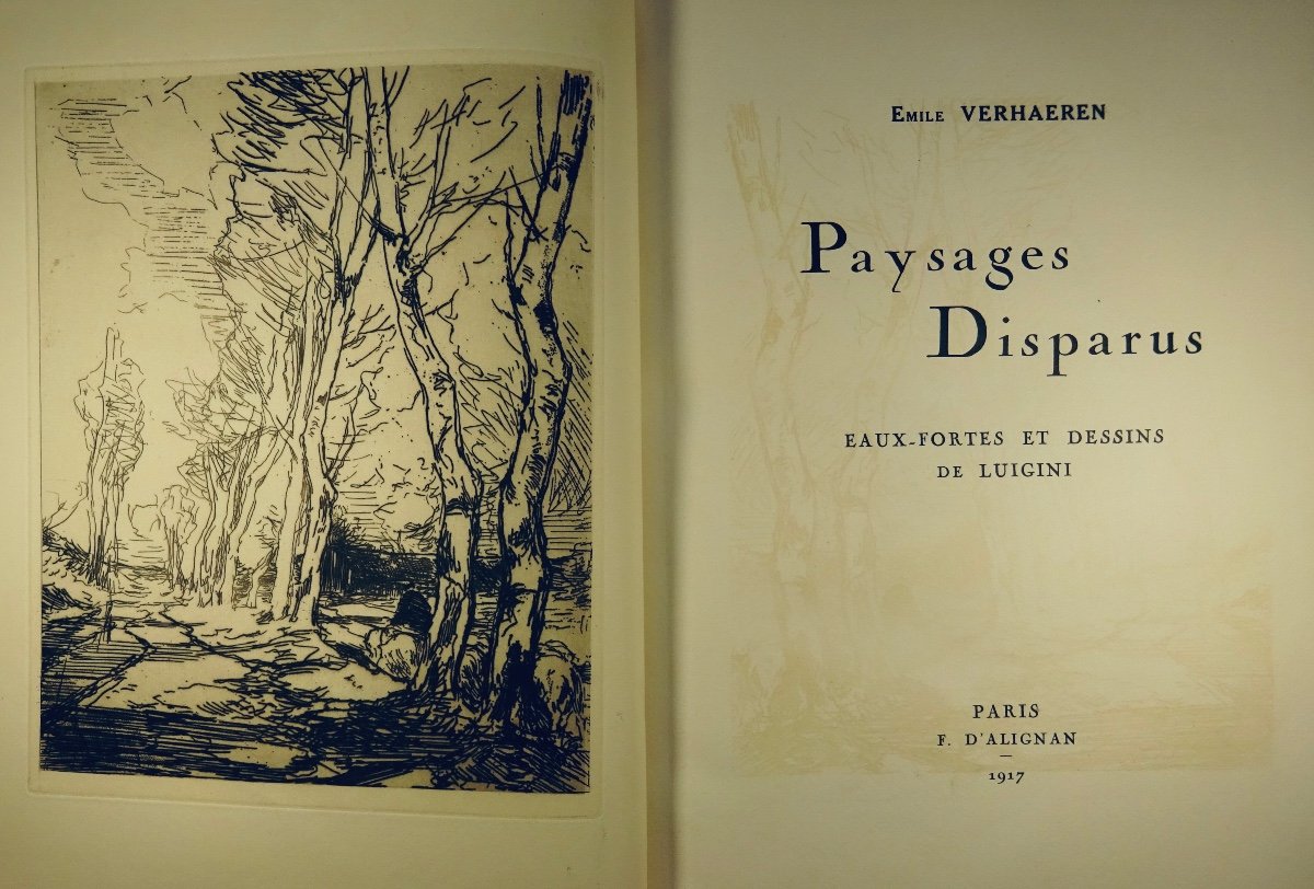 Verhaeren (emile) - Vanished Landscapes. d'Alignan, 1917, Illustrated By Luigini.-photo-1