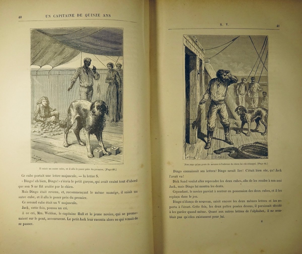 VERNE (Jules) - Un Capitaine de quinze ans. Hetzel, vers 1878, cartonnage à 2 éléphants.-photo-5
