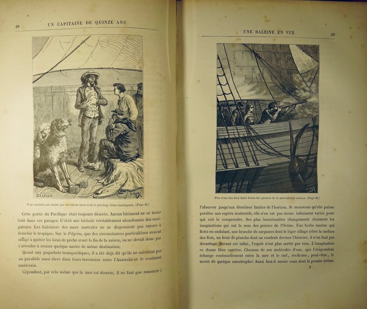 VERNE (Jules) - Un Capitaine de quinze ans. Hetzel, vers 1878, cartonnage à 2 éléphants.-photo-6