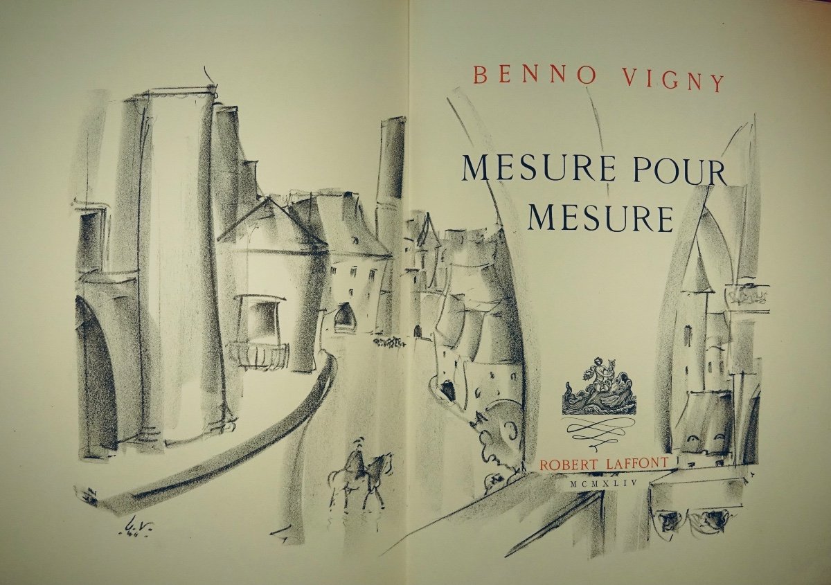 VIGNY (Benno) - Mesure pour mesure. Robert Laffont, 1954, illustré par l'auteur.-photo-3