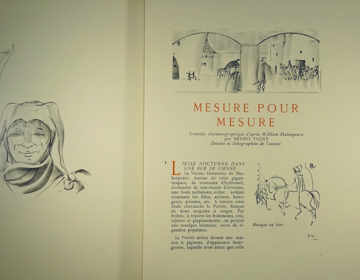 VIGNY (Benno) - Mesure pour mesure. Robert Laffont, 1954, illustré par l'auteur.-photo-1