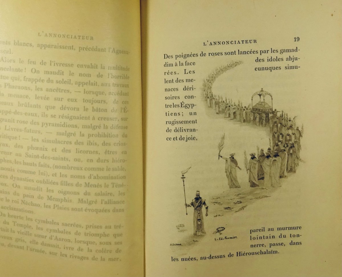 VILLIERS DE L'ISLE-ADAM - L'Annonciateur. Ferroud, 1905, illustré par FOURNIER.-photo-4