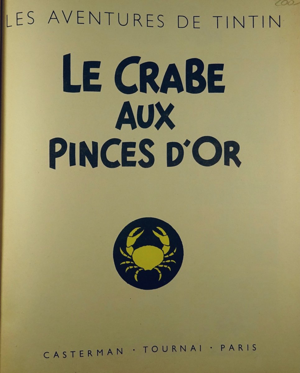 HERGÉ - Les Aventures de Tintin. Le Crabe aux pinces d'or. Tournai, Casterman, 1947, dos B23.-photo-4