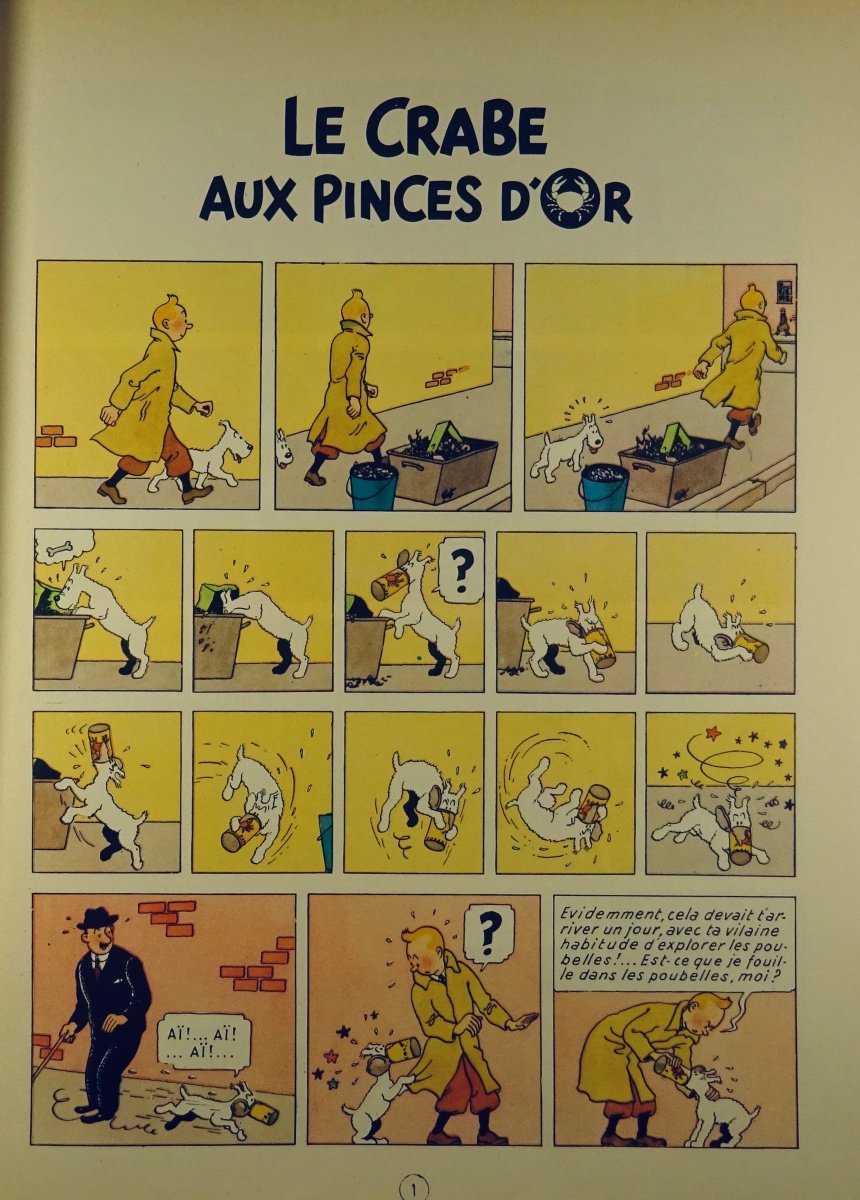 HERGÉ - Les Aventures de Tintin. Le Crabe aux pinces d'or. Tournai, Casterman, 1947, dos B23.-photo-1