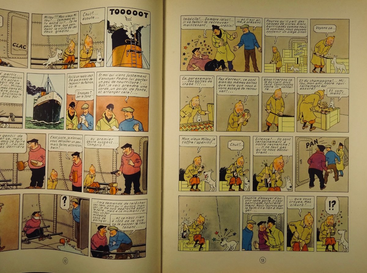 HERGÉ - Les Aventures de Tintin. Le Crabe aux pinces d'or. Tournai, Casterman, 1947, dos B23.-photo-6