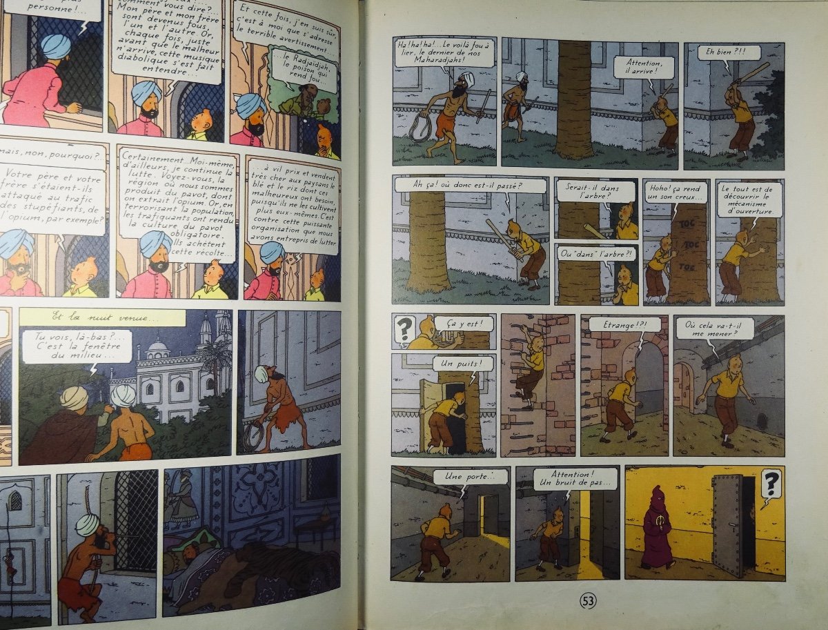 Hergé - The Adventures Of Tintin. Cigars Of The Pharaoh. Tournai, Casterman, 1955, Spine B21bis.-photo-1