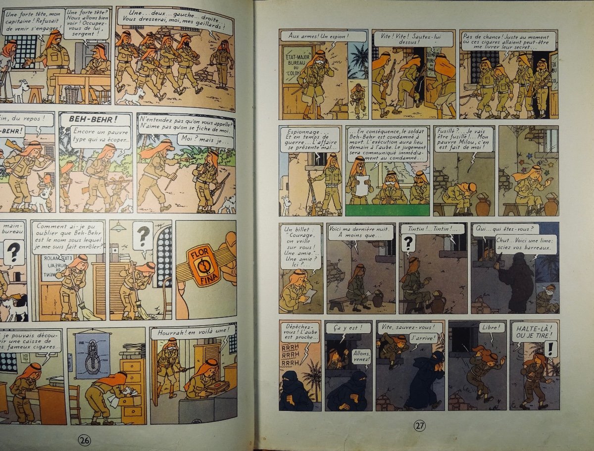 Hergé - The Adventures Of Tintin. Cigars Of The Pharaoh. Tournai, Casterman, 1955, Spine B21bis.-photo-5