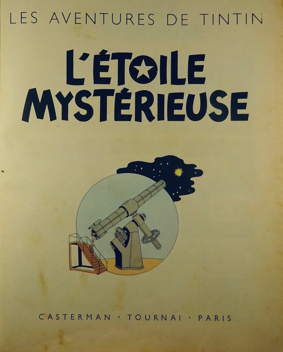 HERGÉ - Les Aventures de Tintin. L'Étoile mystérieuse. Tournai, Casterman, 1956, dos B19.-photo-3