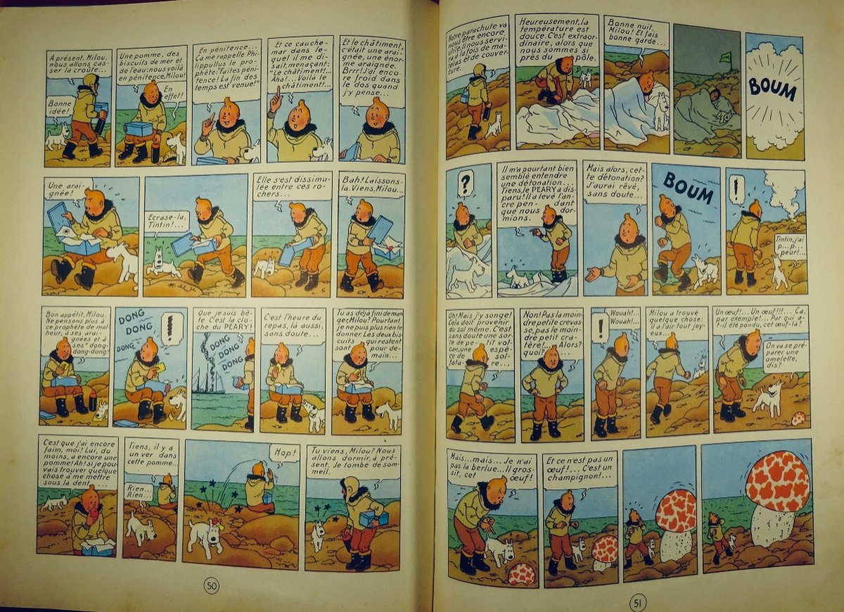 HERGÉ - Les Aventures de Tintin. L'Étoile mystérieuse. Tournai, Casterman, 1956, dos B19.-photo-8