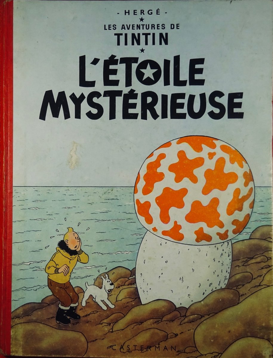 HERGÉ - Les Aventures de Tintin. L'Étoile mystérieuse. Tournai, Casterman, 1956, dos B19.