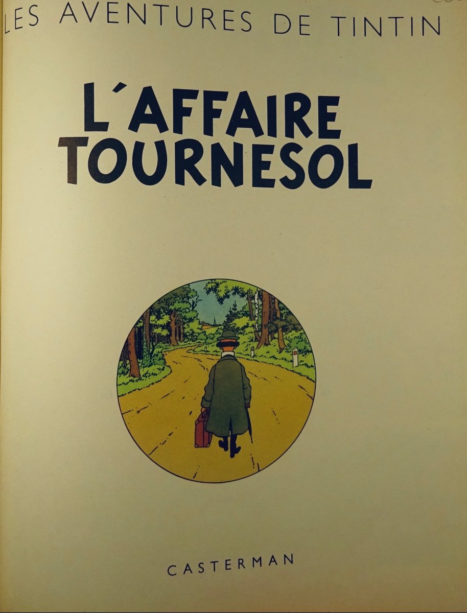 Hergé - The Adventures Of Tintin. The Sunflower Affair. Tournai, Casterman, 1956, Spine B24.-photo-3